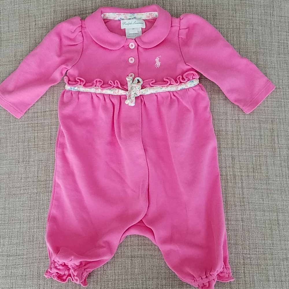 Ralph Lauren Long Sleeve Onesie - Picture 1 of 6